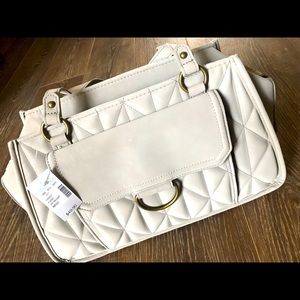 Brand new gray shoulder straps purse